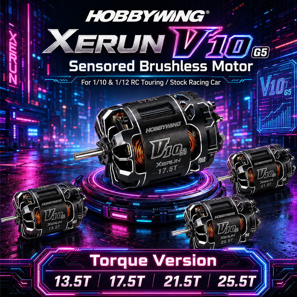 Rc Hobby Grade Plane - Moteur brushless HOBBYWING XERUN V10 G5