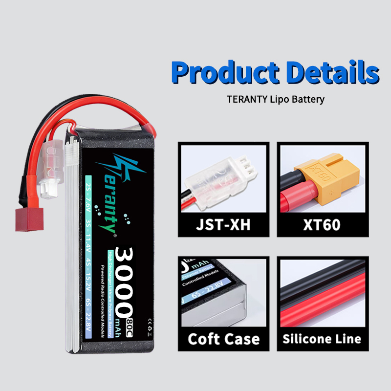 Batterie Lipo TERANTY 2S 3000m - Rc Hobby Model avis et prix