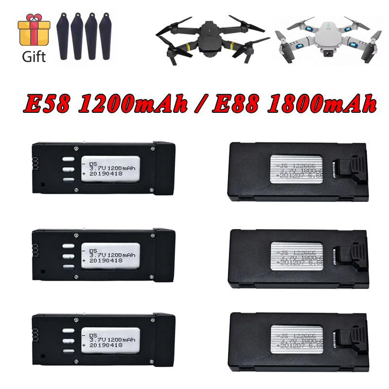 Batterie Lipo 3.7V 1200mAh 180 - Eachine Drone E58 avis et prix